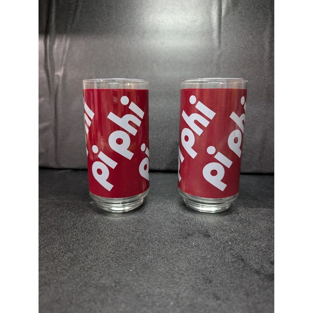 Pi Phi Sorority Glassware Set, Vintage Drinking Glasses, Set of 2, Sorority